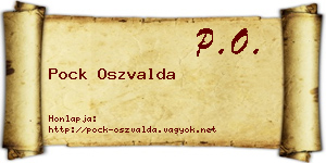 Pock Oszvalda névjegykártya